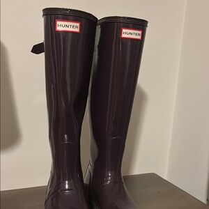 Hunter Deep Purple Waterproof Boots